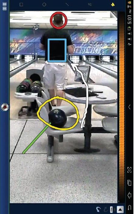 figure 11. coach's eye annotations during video playback