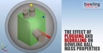 The Effect of Plugging and Redrilling on Bowling Ball Mass Properties
