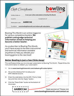 give the gift of better bowling bowling this month