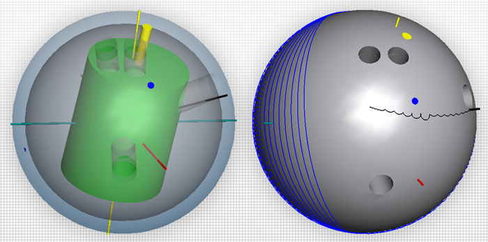 Strong layout, flare-decreasing balance hole