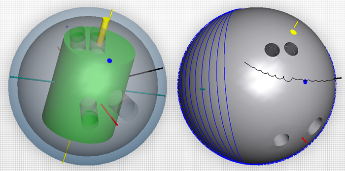 Strong layout, flare-increasing balance hole