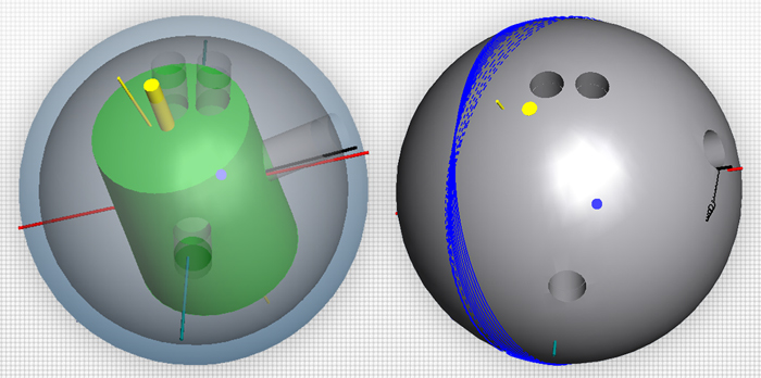 Weak layout, flare-decreasing hole