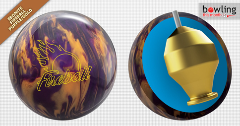 EBONITE　ファイヤーボール Ebonite Fireball Bowling Ball - Purple/Gold FREE SHIPPING